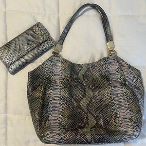 BRAHMIN MARIANNA MOONSTONE SEVILLE BAG AND MATCHING WALLET